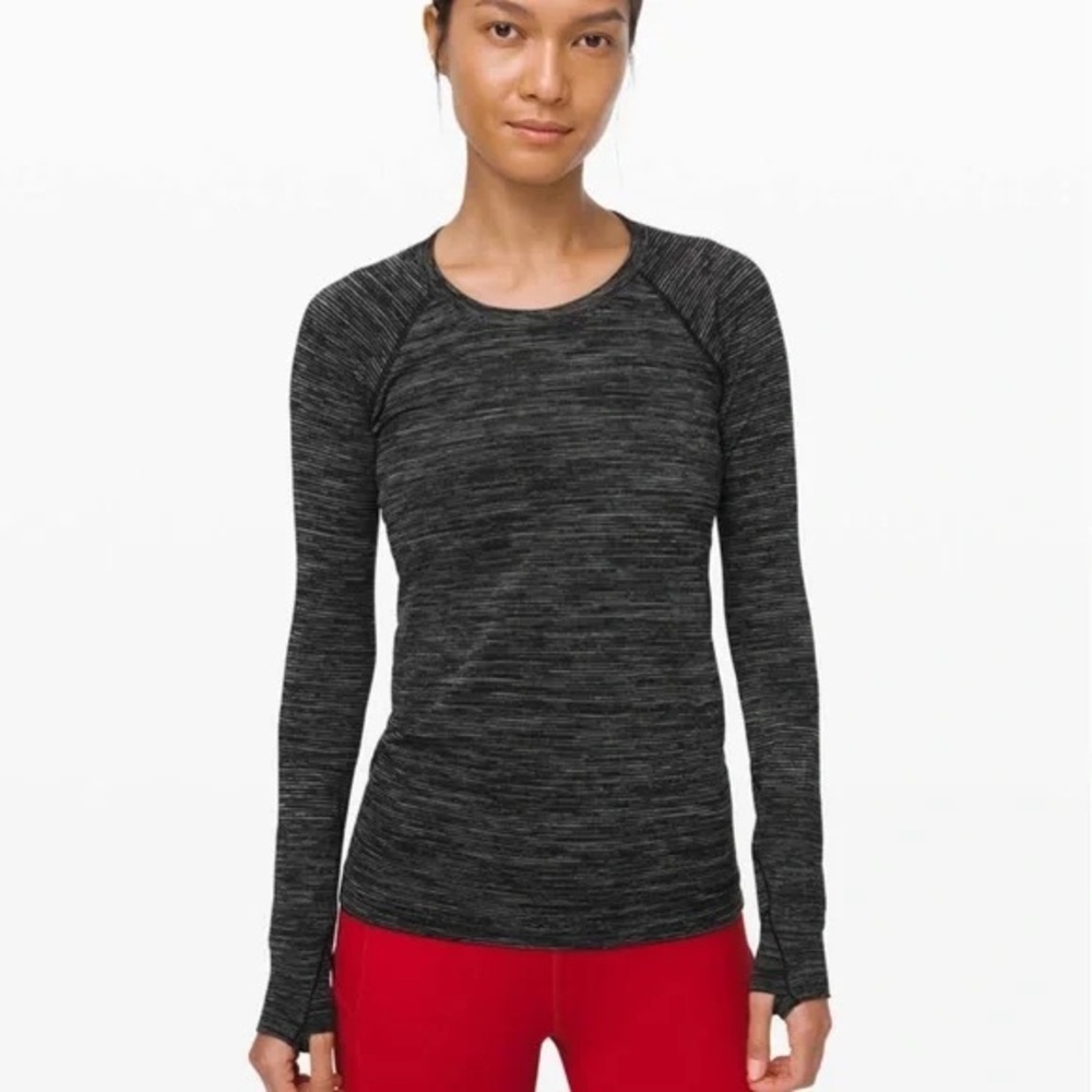 Lululemon Swiftly Tech Long Sleeve Top Dark Heather Gray S